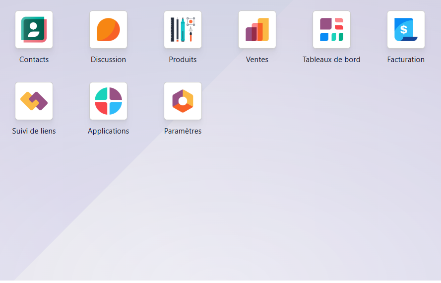 Odoo avec quelques modules